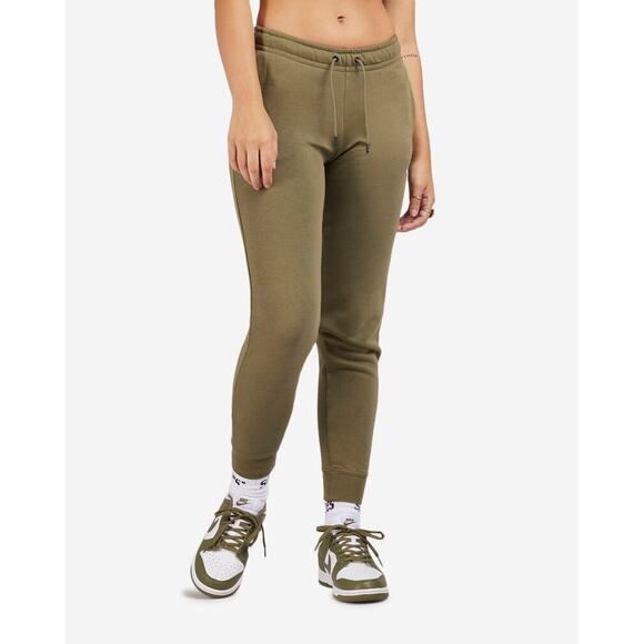 NEW Nike Essential Fleece Pants Olive Green/White Joggers Size XLarge Women's - Picture 3 of 10